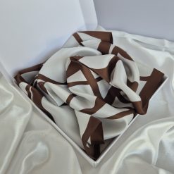 Foulard en soie Carré 70 "Chocolat"